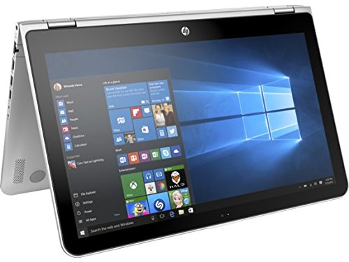 HP Pavilion x360 15t Touch 2-in-1 Convertible Notebook - Silver (15.6" HD Touchscreen, Intel i3-7100U, 8GB RAM, 1TB HDD, Intel HD 620 Graphics, Windows 10) Laptop and Tablet in One Tent Stand Modes