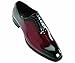 Bolano Mens Exotic Faux Eel Skin Print Oxford Dress Shoe in Burgundy and Black: Style Brayden Burgundy-175