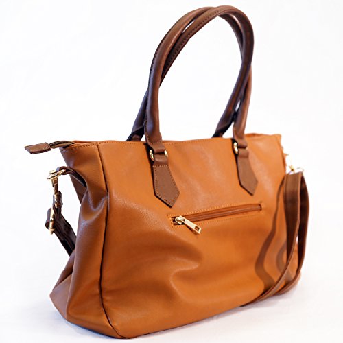 Got Oil Supplies Essential Oils Hobo Bag for Women - Brown Designer Handbag Purse with 16 Elastic Pockets