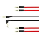Palmer and Axe® 3.5mm Premium Stereo Auxiliary Male to Male 5FT AUX Cables [Tangle Free] - 3 Pack