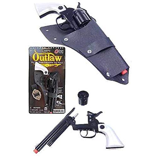 Big Game Toys~Prop Outlaw Pistol Cowboy Toy Cap Gun diecast Pearl Colt 45 Revovler