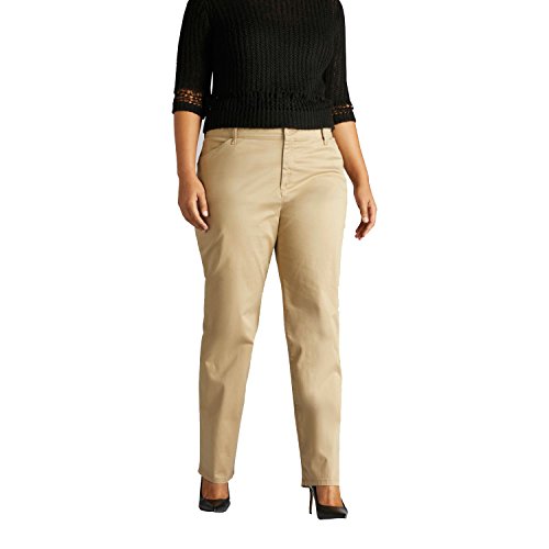 Relaxed Fit Lee Plus Size Khaki Pants Lee Women's Plus-Size