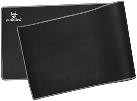 BioZone Extra Large XXL Extended Gaming Mouse Pad, Stitched Edges, Waterproof, Super Smooth, Non-Slip Backing - 3mm thick- 36"x11" - Grey