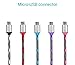 360 Electrical 360401 QuickCharge Braided Micro USB Cable, 3'/0.9m, Red