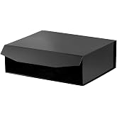 Extra Large Gift Box 16.5x13x5.3 In Big Gift Box Large Black Boxes with Lid | 1 Pcs Glossy Magnetic Boxes for Gifts for Presents, Clothes Wedding Dress, Sweater, Bridesmaid Proposal, Reusable, Foldable