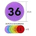 Aaskuu Carpet Spot Markers with Numbers 1-36 for Teachers and Kids, Classroom Floor Circles Dots Rug Mats for Kindergarten Preschool Organization, 4 Inch 36 Pack