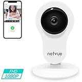 NETVUE 1080P Indoor Wireless Smart Home Camera, Support Alexa, Echo Show, Wireless Security Camera with Night Vision, Motion Detection, Two Way Audio Baby Monitor for Elder/Baby/Pet