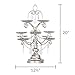 Amalfi Decor Dessert Cupcake Stand, Display Pedestal with Crystals, Silver, 12 Piece
