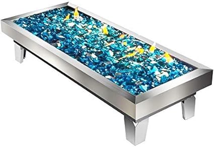 VEVOR Mesa Rectangular de Hoguera, 60 x 25 x 13 CM, Brasero Portátil de