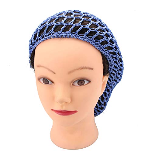 Monrocco 3 Pack Women Mesh Hair Net for Sleeping Crochet Hairnet (Blue)