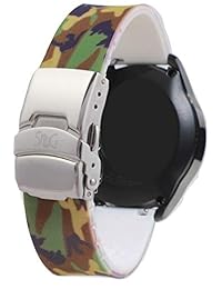 SnuG   Correa de repuesto para Samsung Gear Sport o S2 CLASSIC de 0.787 in, compatible con Samsung Gear Sport y S2 CLASSIC solo por SnuG Watchbands Quick Release   con hebilla desplegable de acero inoxidable