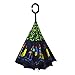 Double Layer Wind Proof,UV Proof Reverse Folding Inverted Umbrella Travel Umbrella with C Shape Handle and Carrying Bag-Travel