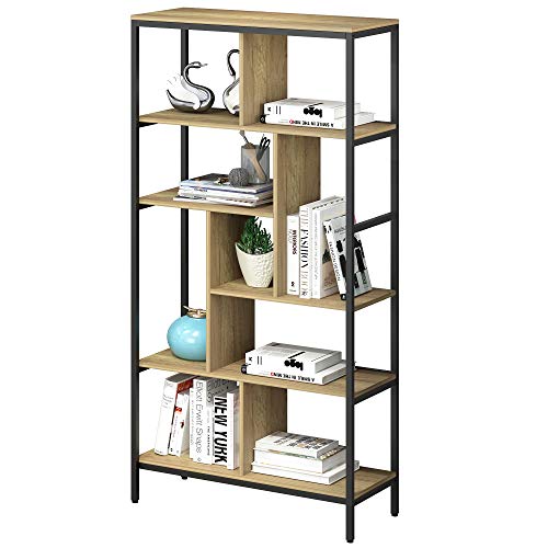 VIPEK Bookshelf 5 Tier Bookcase Book Rack Shelf Modern Cube Storage