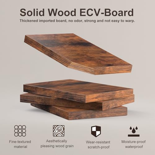 3 Tier Cube Bookshelf, Freestanding Bookcase with Legs, Wood Storage Organizer Bookshelves for Bedroom,Living Room,Home,Office, Brown 80 * 24 * 110Cm