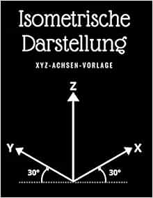 Isometrische Darstellung XYZ-Achsen-Vorlage: Technisches ...