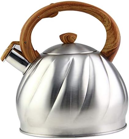 Riwendell Tea Kettle 3.2 Quart Whistling Stainless Steel Stove Top Teapot (GS-04044AHY-2.8 L)