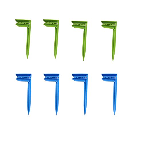 Wenosda Beach Towel Clips Blanket Picnic Fasten Pegs Set for Camping Travel & Beach Day (green + blue) - Thumbnail 7