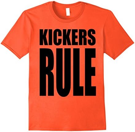 Mens Kickers Rule Football Hockey Basketball Team Sport T Shirt Small Orange