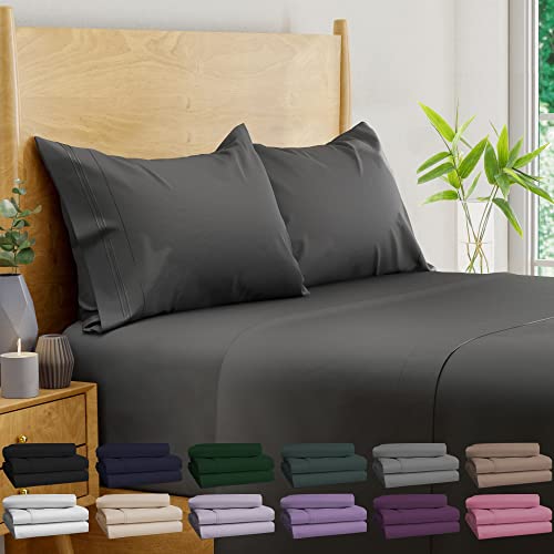 BAMPURE 100 Organic Certified Bamboo Sheets King 4 Piece Set