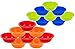 DecorRack Set of 16 Cereal Bowls, Soup Bowl for Salad, Fruit, Dessert, Snack, Small Serving and Mixing Bowls, - BPA Free - Plastic, Shatter Proof and Unbreakable, Assorted Colors, 28 oz (Set of 16)