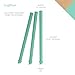 Eco-Friendly Boba/Milk/Bubble/Pearl Tea (3) Reusable Wide-Angle Straws (Seafoam Green Frosted)