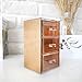 Rose Gold Acrylic Vanity Organizer Makeup Organizer Storage Drawers, Desk Small Vanity Organizer, Qtip Holder Paper Clip Holder 3 Drawers - Moosy Life