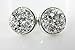 Summerfield Collection Silver-tone Metallic Faux Druzy Stone Stud Earrings 12mm (Silver)