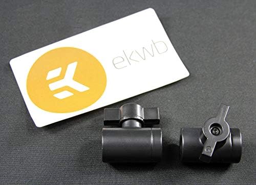 EK-AF Ball Valve (10mm) G1/4 - Black 2 Pack