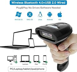 NETUM Bluetooth Barcode Scanner, Compatible with