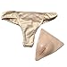 Fake Vagina Thong pants Underwear Crossdresser Transgender Crossdresser Shemale (M, Beige)