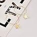Large Round Hoop Star Dangle Earrings Women Lightweight Cool Stud Huggie Clip On Girls Gold Or Sterling Gold 2