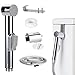 AWESON ABS Cloth Diaper Sprayer, Handheld Bidet Sprayer with 1.2m / 48 inch Stainless Steel Shower Hose, Free ABS Hook, Bidet Shattaf, Bidet Attachment (WITHOUT T-VALVE)