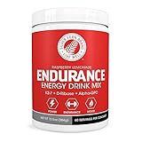 Silver Fern Brand Endurance - Pre Workout Energy Drink Mix Supplement Powder - Raspberry Lemonade - 1 Tub = 60 Servings - Boost Power, Energy & Mood - with D-Ribose, Alpha-GPC, Vitamin K2-7 & More