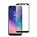 IDEA LINE Samsung Galaxy A6 Case with Tempered Glass Screen Protector, Heavy Duty Hybrid Hard Shockproof Slim Fit Brushed Anti-Fingerprint Cover - Black
