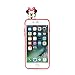 CASESOPHY Red Minnie Mouse with Doll Cover for iPhone 7plus 8plus Large Size 5.5 Screen Soft TPU Gel 3D Cartoon Slim Shockproof Protective Cool Fun Lovely Cute Fashion Hot Gift Girls Teens Kids