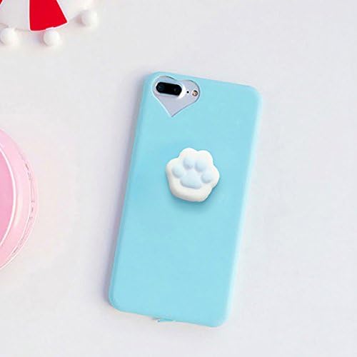 WhatsHottest Cute Squishy Cat Claw/Paw Case for iPhone 6 6S 7 Plus by (Blue/For iPhone 6s Plus)