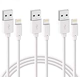 ilikable 3 Pack 6ft Lightning Cable, Apple MFi Certified iPhone Charger Cable, Compatible with iPhone 11 Pro Max/ XS Max/ XR/ X/ 8/7/ 6s/ SE, iPad Mini/Air, iPod, Airpods - White