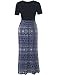 Aphratti Women's Bohemian Short Sleeve Maxi Long Dress with Elastic Waistband