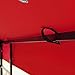 Yescom 10x10Ft Gazebo Top Replacement for Beach Cabanas for 1 Tier Outdoor Canopy Cover Patio Garden Yard Party Red