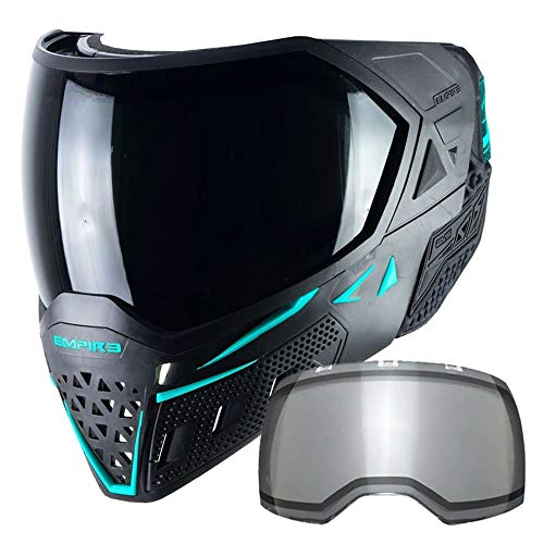 máscara térmica de paintball empire evs - negro / aqua