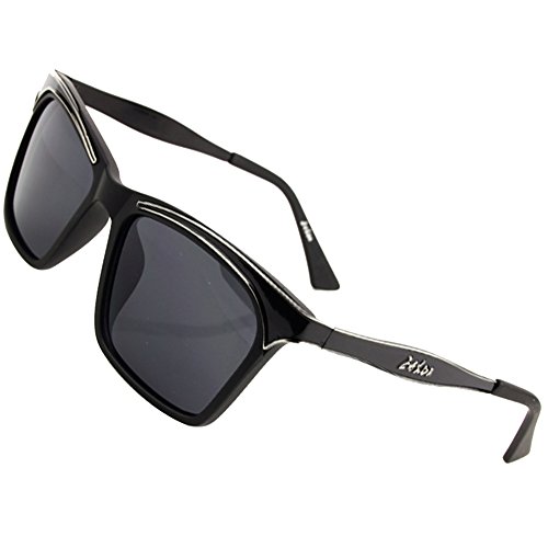Sumery Women Vintage Retro Wayfarer Sunglasses UV400 4PCS (Black, Grey)