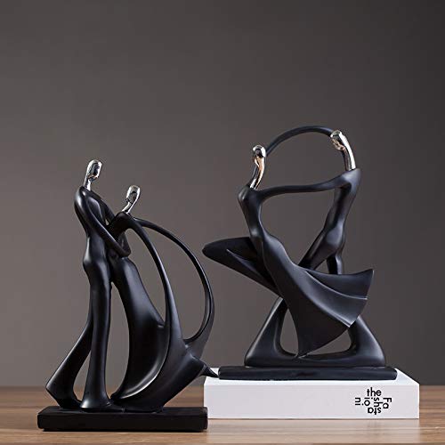 NBHUZEHUA Romantic Birthday Wedding for Her Parents Couple Dancing Sculpture Love Statue Home Decor - Thumbnail 7