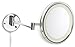 JERDON Lighted Wall-Mounted Makeup Mirror - Magnifying Mirror with LED Lights - 5X - Chrome Finish - Model HL1016CL