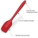 Cooking Utensils,Xpatee 8 Piece Nonstick Silicone Kitchen Utensils Gadgets Set Includes Silicone Ladle,Spatula,Spoon,Brush and Whisk (Red)