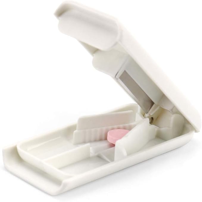 MARCHONE White Pill Cutter Pill Tablet Splitter for Small