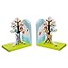 Fantasy Fields - Enchanted Woodland Thematic Set of 2 Wooden Bookends for Kids |  Imagination Inspiring  Hand Crafted & Hand Painted Details | Non-Toxic, Lead Free Water-based Paint