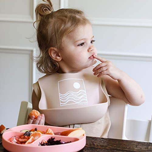 Simka Rose Set of Silicone Baby Bibs for Babies and Toddlers Unisex