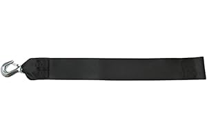BoatBuckle Winch Strap with Loop End, Black, (3-Inch x 25-Feet)
