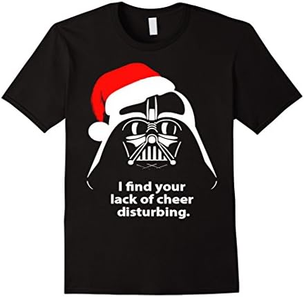 Men's Ugly Christmas Tshirt - I Find Your Lack Of Faith Disturbing XL Black