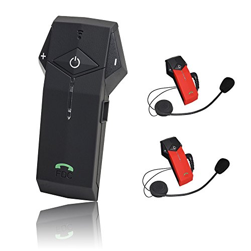 1 Pair (2pcs) FDC Motorcycle Bluetooth Helmet BT Interphone Kit 1000m Bicycle Intercom Headset with NFC function